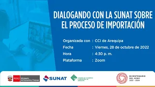 DIALOGANDO CON LA SUNAT SOBRE EL PROCESO DE IMPORTACIÓN