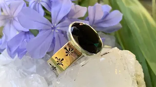 Rainbow Obsidian in Sterling Silver & Brass