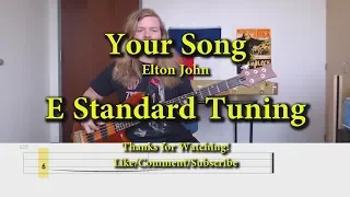 Your Song - Elton John (Bass Cover with Tabs)