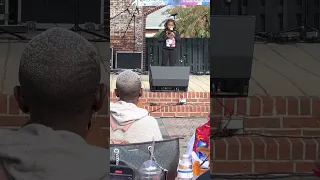 Taylor-Brinaé performs “I Have Nothing” by Whitney Houston at a festival in ATL #8yrold #singer