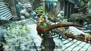 ARK Survival Ascended Megapithecus Boss Fight with Allosaurs Official PvE