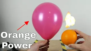 Warning: Never Eat an Orange By a Balloon! The Orange Oil Experiment