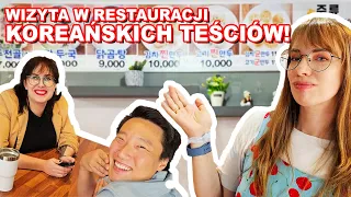 Wizyta w RESTAURACJI MANDU MOICH KOREAŃSKICH TEŚCIÓW! + Polka pierwszy raz je koreańskie pierogi 🥟🥟🥟