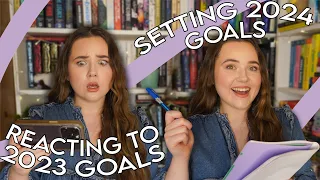 REACTING to my 2023 reading goals and SETTING goals for 2024!