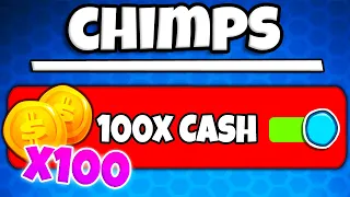 We hacked CHIMPS to allow 100x Cash (BTD 6)