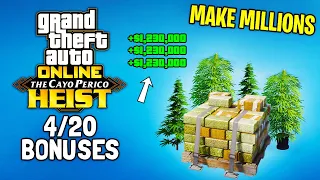 HUGE 4/20 BONUSES Happening Tomorrow in GTA Online! Make Millions in the Cayo Perico Heist