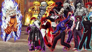 [KOF Mugen] Son Goku Vs Kyo Kusanagi, Orochi, Iori Yagami, Rugal Bernstein Team | 1 Vs 16