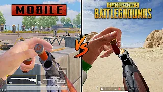 Which is Better?🤔 PUBG MOBILE vs BATTLEGROUND - Weapons Reload Animations Comparison