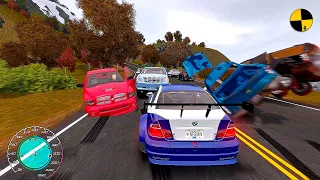 GTA 4 Crazy BMW M3 GTR Crashes Ep.34