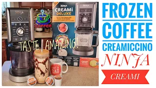 Best Frozen Coffee Drink Made in Ninja CREAMi Deluxe Ice Cream Maker How To Make Creamiccino