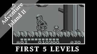 (first five levels) Adventure Island II: Aliens in Paradise, Game Boy, Hudson, 1993