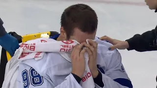 Mikhail Sergachev Stretchered Off After Reverse Hit By Alexis Lafreniere