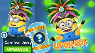 Minion Rush Carnival Jerry Costume Upgrade Level 9 Agent Prize Pod Rewards in minions game gameplay