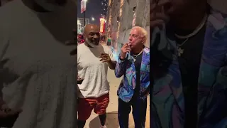 Rick Flair hangouts with Mike Tyson and Rick Ross in a Baller way