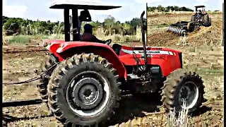 Massey Ferguson 445 Tractor Machine || Corn Farming Preparation Philippines || Inday Benzky