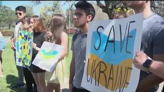 USF students hold 'protest for peace' in solidarity with Ukraine