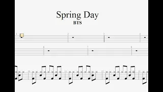 Bts - Spring Day Drum Sheet