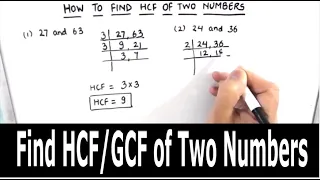 How to find the HCF  of Two Numbers / HCF of two numbers  / HCF/GCF  by prime factorization