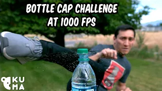Overly Epic Super Slow Motion Bottle Cap Challenge at 1000 FPS!