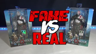 Fake Vs Real NECA God of War Kratos Action Figure Review