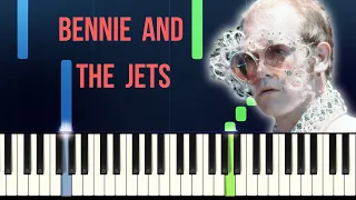 Elton John - BENNIE AND THE JETS - Piano Tutorial with SHEET MUSIC