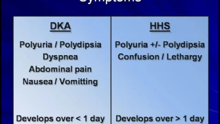 Hyperglycemic Crises  DKA and HHS   Part 1 of 2