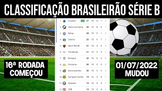 CLASSIFICAÇÃO DO BRASILEIRÃO 2022 | 16ª RODADA | TABELA DO BRASILEIRÃO 2022 HOJE 01/07/2022