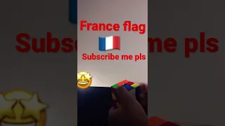 Make France flag by 3x3 cube #shorts