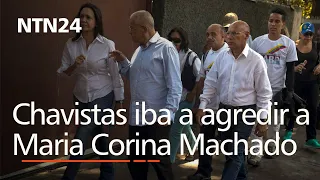 Turba chavista intentó agredir a María Corina Machado