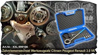 Zahnriemen wechseln/tauschen beim 3.0L V6 Motor von Renault - Citroen - Peugeot PSA Werkzeug