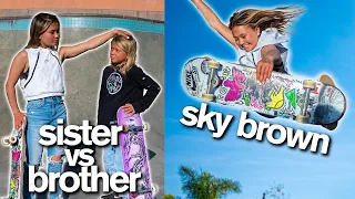 World's Youngest Olympian Races Her Brother To Win Customized ZHC Skateboard | Sky Brown