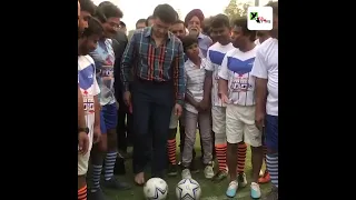 Football the first passion | Sourav Ganguly kicks a football with barefoot at an event in Kolkata |