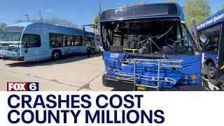 Reckless driving crashes involving MCTS buses, costs add up | FOX6 News Milwaukee