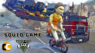 SQUID GAME GIANT DOLL fails and funny moments in GTA 5 Ep.2