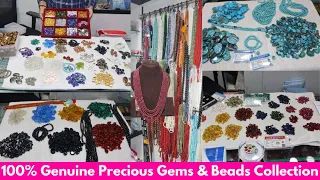 Charminar Real Beads Collection / 100% Genuine Precious Gems & Beads Gem Testing Lab Certificate