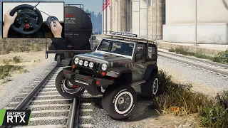 GTA 5 Offroading - Jeep Wrangler Rubicon - Logitech G29 Gameplay