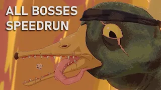 My Fastest Time For Every Boss Fight ft. Metaphorical Duck, Amadeus, and more! | Struggling