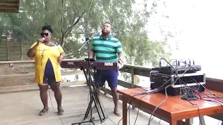 Roatan live bandance  ft  Joseph james and sassy lady at snappers roatan Island