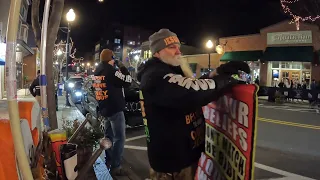 Zach,Clayton, and Jeff Preaching to the winter partiers