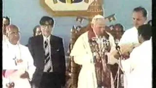 Visit of Pope' John Paul II to Mangalore on 06-02-1986