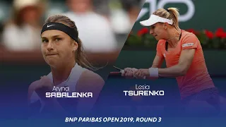 Aryna SABALENKA vs  Lesia TSURENKO- HIGHLIGHTS BNP Paribas Open 2019/R4