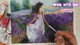 آموزش نقاشی منظره با تکنیک رنگ روغن Teaching landscape painting with oil paint technique