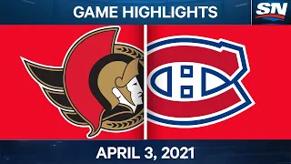 NHL Game Highlights | Senators vs. Canadiens – Apr. 3, 2021