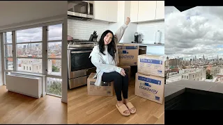 MOVING INTO MY DREAM NYC APARTMENT! empty apartment tour, moving vlog #1