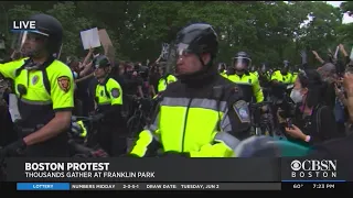 Protesters Surround Police After Rally In Franklin Park