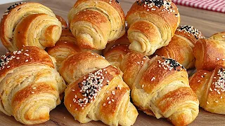 📢ÇOK FARKLI KAT KAT MÜTHİŞ KABARDI‼️ ÇITIR ÇITIR KATMER KRUVASAN/Schnellste Croissant Rezept/ lecker