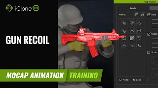 Using Puppet Tool to animate rifle fire kickback | Mocap Animation Course | iClone 8