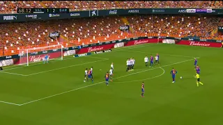 incredible messi free kick vs valencia 🔥🔥🔥