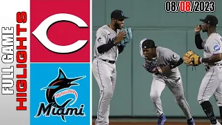 Cincinnati Reds vs Miami Marlins  FULL GAME HIGHLIGHTS [TODAY] |  August 08, 2023 | MLB 2023