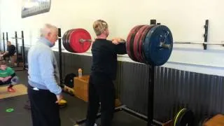 260kg/572lb Front Squat by Justin Meyer 96kg BW